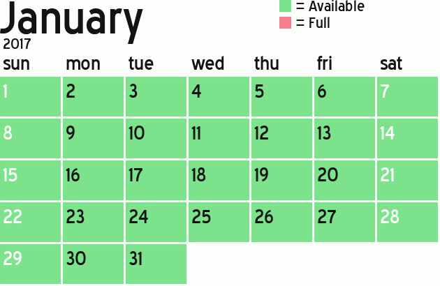 Missionary Dinner Calendar