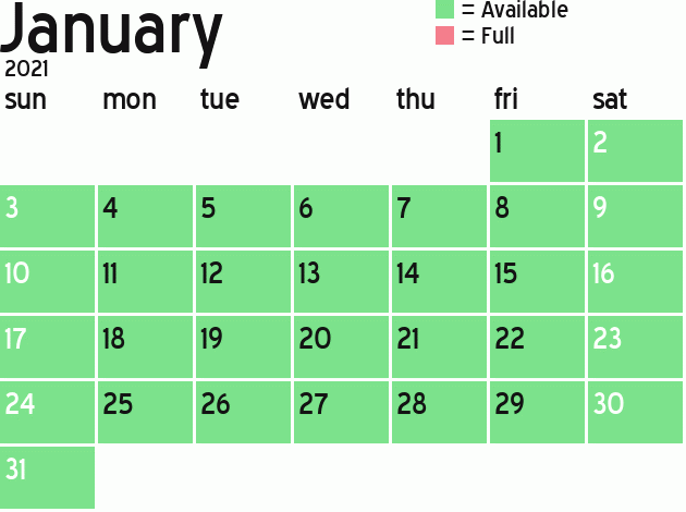 Missionary Dinner Calendar