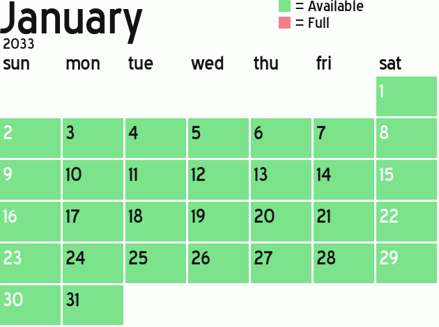 Missionary Dinner Calendar