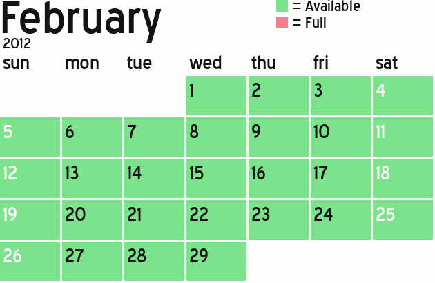 Missionary Dinner Calendar