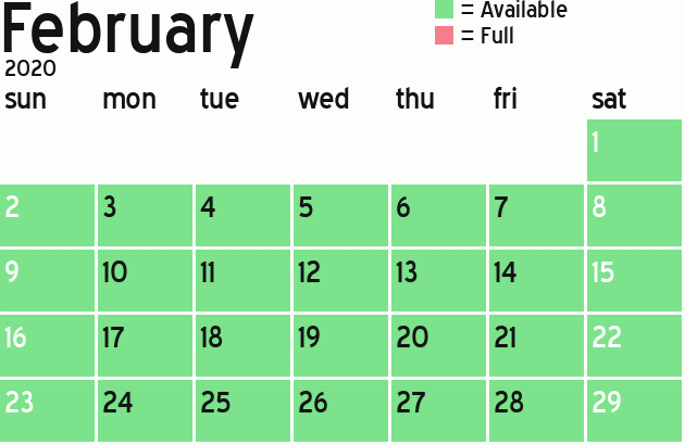 Missionary Dinner Calendar