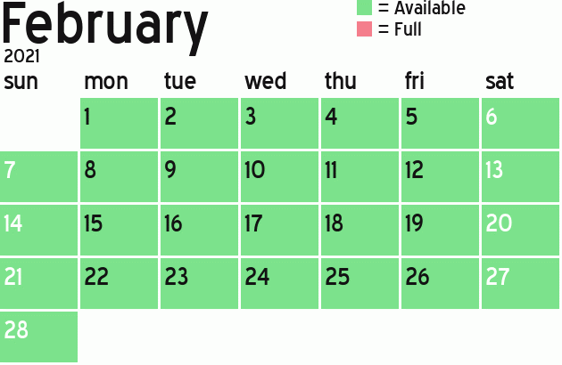 Missionary Dinner Calendar