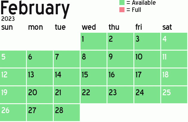 Missionary Dinner Calendar