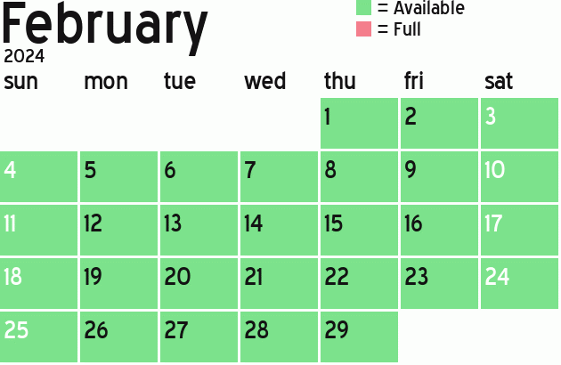 Missionary Dinner Calendar