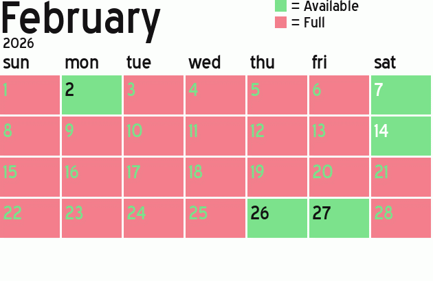 Missionary Dinner Calendar