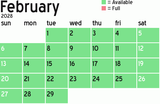 Missionary Dinner Calendar