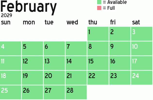 Missionary Dinner Calendar