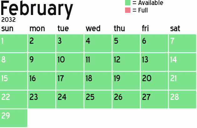 Missionary Dinner Calendar