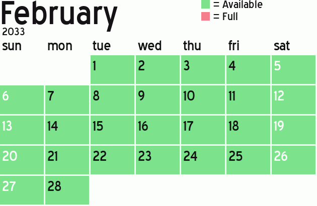 Missionary Dinner Calendar