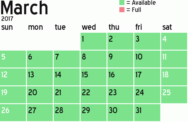 Missionary Dinner Calendar