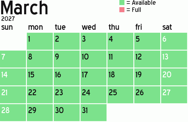 Missionary Dinner Calendar