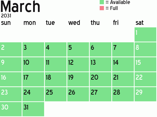 Missionary Dinner Calendar