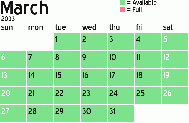 Missionary Dinner Calendar