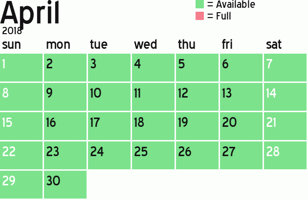 Missionary Dinner Calendar