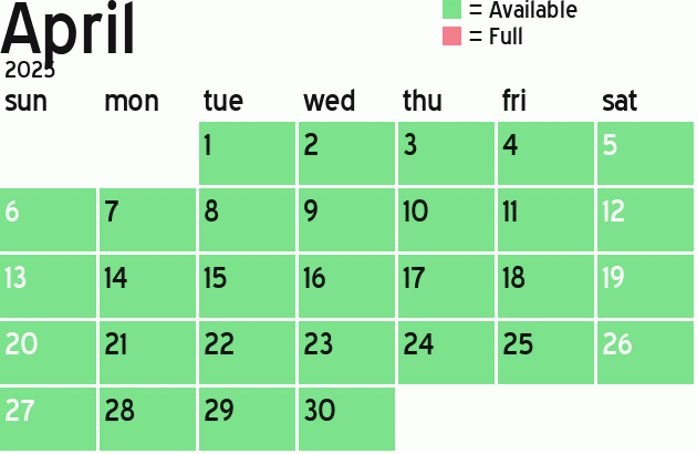 Missionary Dinner Calendar