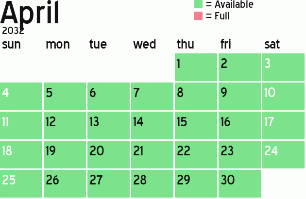 Missionary Dinner Calendar