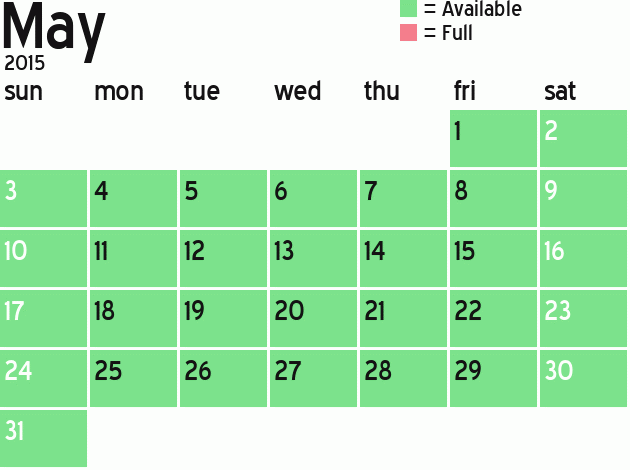 Missionary Dinner Calendar