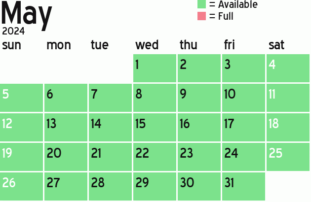 Missionary Dinner Calendar