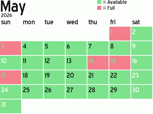 Missionary Dinner Calendar