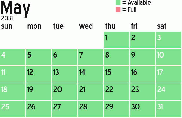 Missionary Dinner Calendar