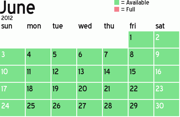 Missionary Dinner Calendar