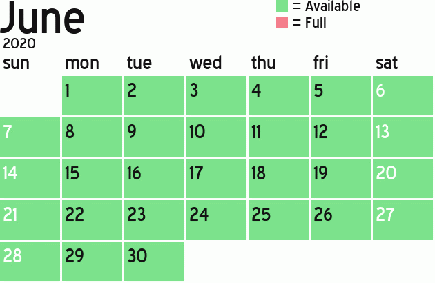 Missionary Dinner Calendar