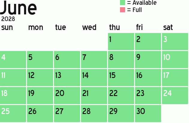Missionary Dinner Calendar