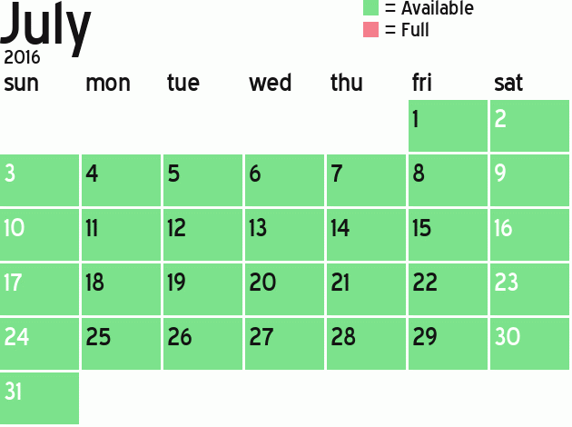 Missionary Dinner Calendar