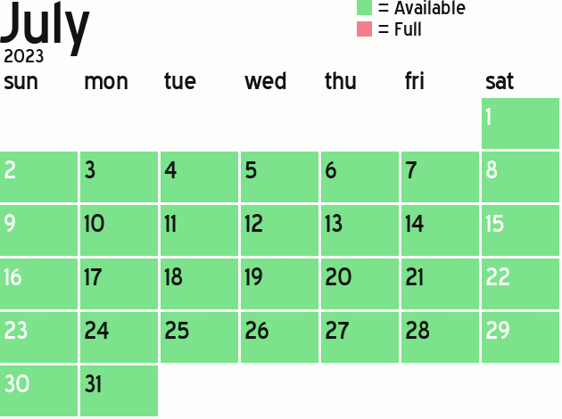 Missionary Dinner Calendar