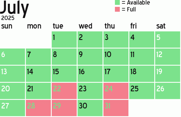 Missionary Dinner Calendar