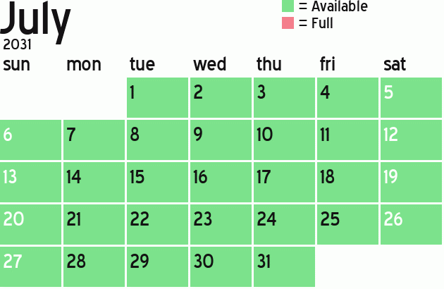 Missionary Dinner Calendar