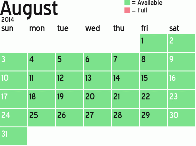 Missionary Dinner Calendar