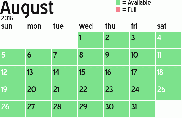 Missionary Dinner Calendar
