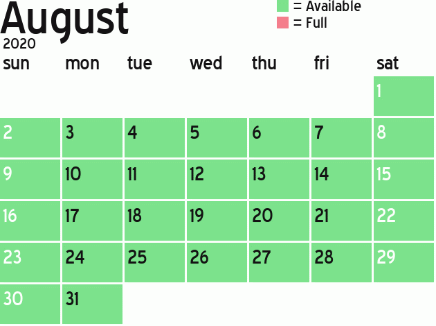 Missionary Dinner Calendar