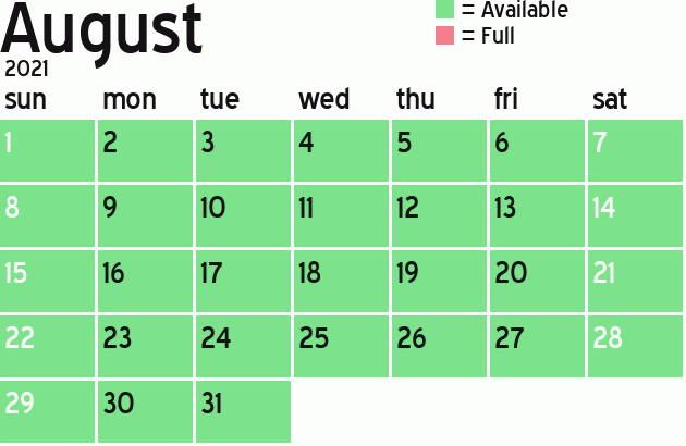 Missionary Dinner Calendar