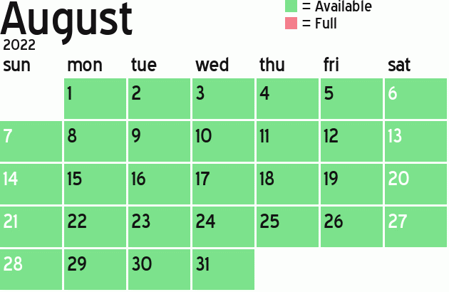 Missionary Dinner Calendar
