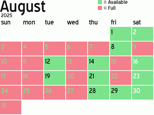 Missionary Dinner Calendar
