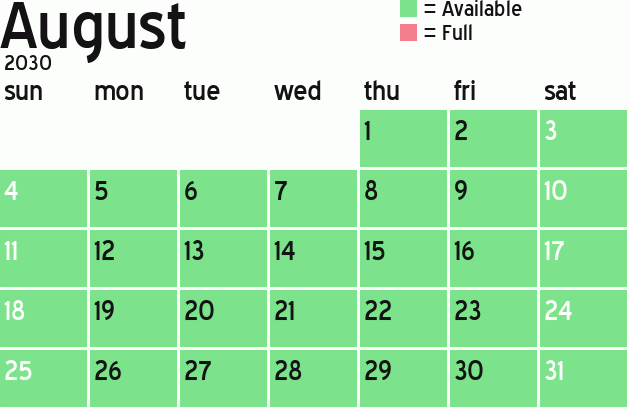 Missionary Dinner Calendar