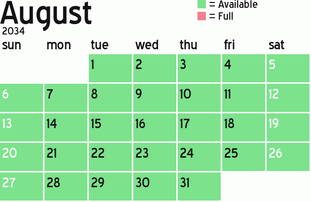 Missionary Dinner Calendar