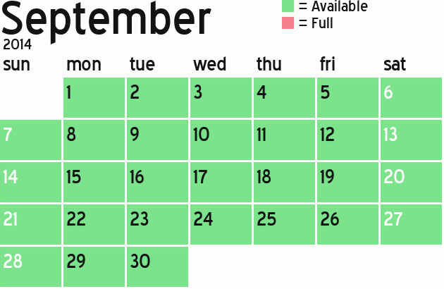 Missionary Dinner Calendar