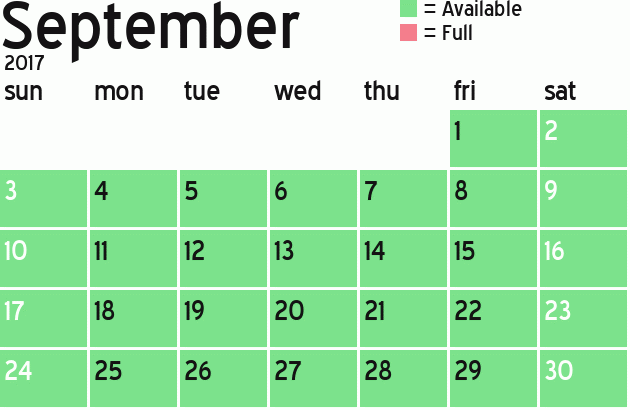 Missionary Dinner Calendar