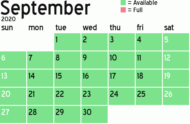 Missionary Dinner Calendar