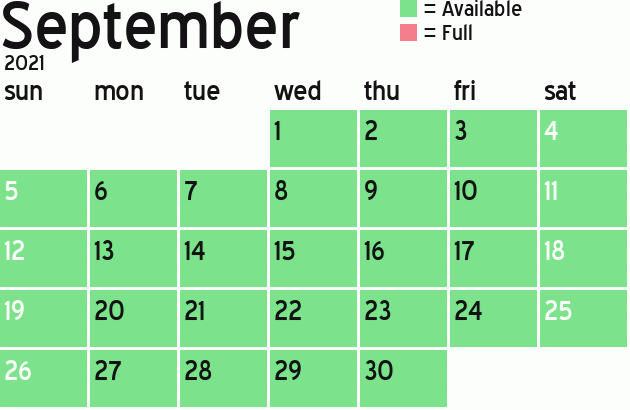 Missionary Dinner Calendar