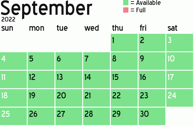 Missionary Dinner Calendar