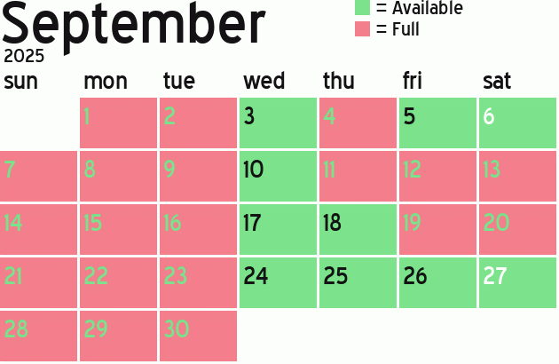 Missionary Dinner Calendar