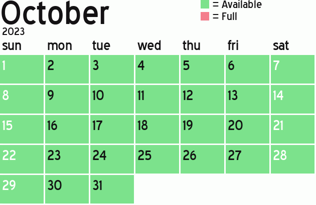 Missionary Dinner Calendar