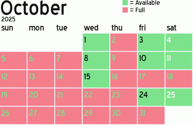 Missionary Dinner Calendar