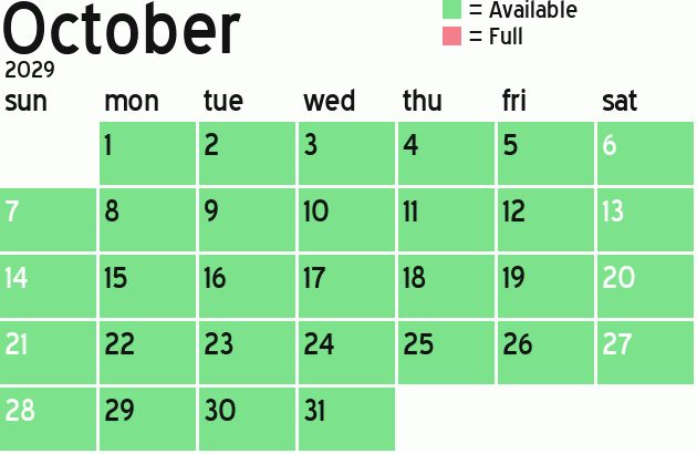 Missionary Dinner Calendar