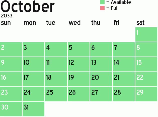 Missionary Dinner Calendar