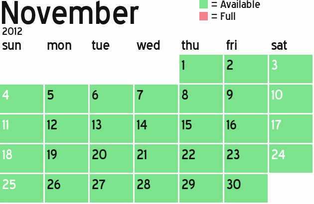 Missionary Dinner Calendar